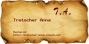 Tretscher Anna névjegykártya